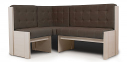 Скамья угловая БИТЕЛ КВАДРО Бодега/велюр Шоколад (3 уп.)