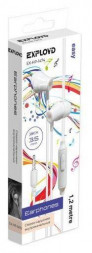 Наушники EXPLOYD (EX-HP-1474) 3.5mm/белый/1.2М/Easy