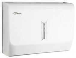Диспенсер для бумажных полотенец GFMARK 921 Диспенсер для бумажного полотенца с ключом БЕЛЫЙ с ГЛАЗКОМ, пластиковый - прямой Под Z и V салфетки.