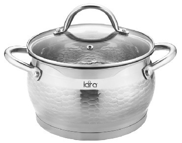 кастрюли LARA LR02-330 MILANO 2.1л, молотковое покрытие