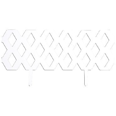 Сад и огород PARK Ромб забор декор. белый 2,4м х 0,22см (999161)