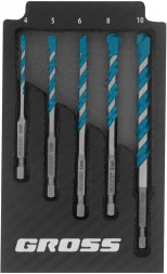 GROSS Multipurpose PRO, 6-гр. хвостовик, 4-10мм, 5шт 706017