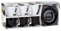 Посуда LUMINARC КАРИН чайный набор 220мл черно-белый (D2371)