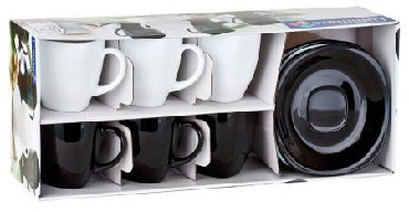 Посуда LUMINARC КАРИН чайный набор 220мл черно-белый (D2371)