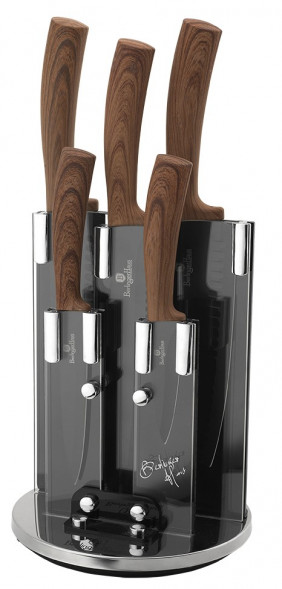 Ножи BERLINGER HAUS BH-2530 Ebony Maple Line Набор ножей на подставке 6 пр