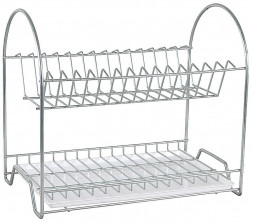 РОССИЯ RUS-285009 Zn Сушилка для посуды настольная с поддоном