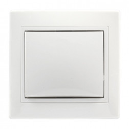 выключатель SMARTBUY (SBE-01w-10-SW1-0-c) Венера, 1-клавишный,белый