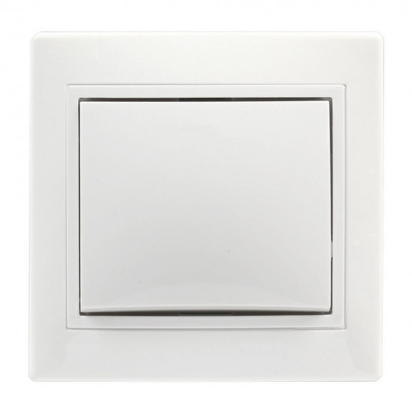 выключатель SMARTBUY (SBE-01w-10-SW1-0-c) Венера, 1-клавишный,белый
