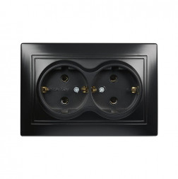 Розетка SMARTBUY (SBE-01b-16-S2-Z-c) Венера, 1-местная, черный