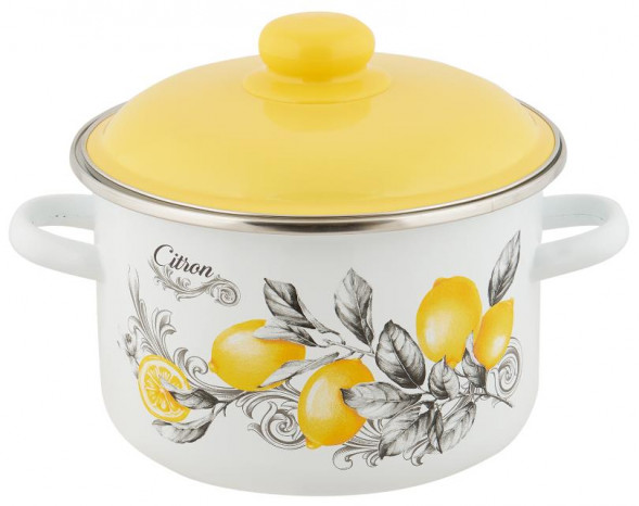 Кастрюля APPETITE 6RD161M CITRON эмал цил 2,0л