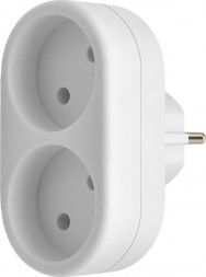 Тройник DEFENDER (99106) TA-02 2 розетки, белый