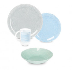 Набор столовый LUMINARC БРАШМАНИЯ МИКС&amp;МАТЧ 24пр (гранит&amp;тюрк &amp;блю) Q6028