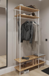 Прихожая ЗМИ Прихожая 44 НеШкаф (системы открытого хранения) (Белый) ПРНШ44 Б