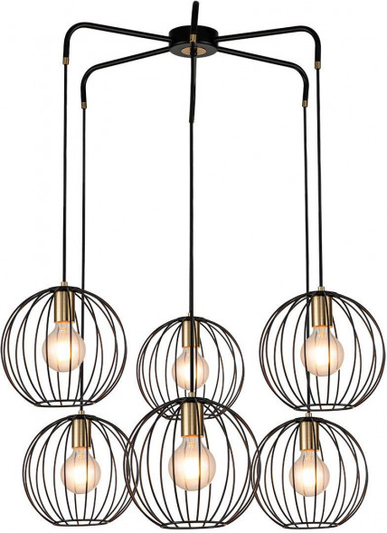 ESCADA 10176/6 E27*60W Black/Brass