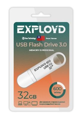 USB флэш-накопитель EXPLOYD EX-32GB-600-White USB 3.0
