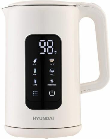 Чайник HYUNDAI HYK-S4606 1.7л. 2200Вт кремовый (металл)