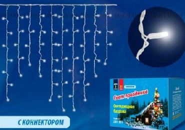 Бахрома светодиодная UNIEL (UL-00002330) ULD-B3010-200/TWK BLUE IP67 Бахрома светодиодная с эффектом мерцания 3м