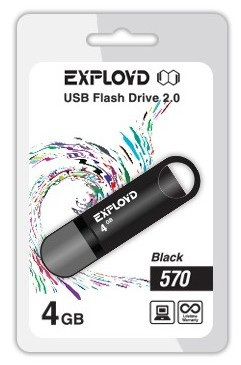 USB флэш-накопитель EXPLOYD 4GB-570 черный