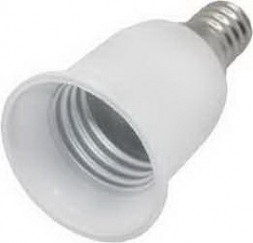Переходник ECOLA A4T14WEAY с цоколя E14 на E27 Белый