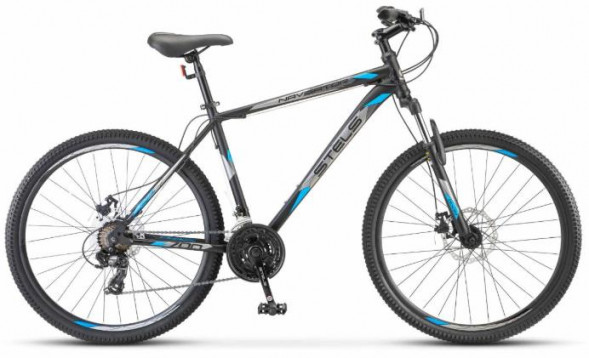Велосипед STELS Navigator-700 27.5MD Z010 (м)*X0000001153*EP-00005721 21" Черный/Голубой 2025