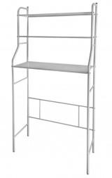 Стеллаж ИСТОК Стеллаж в ванную комнату широкий арт. СВШ01 цв.белый