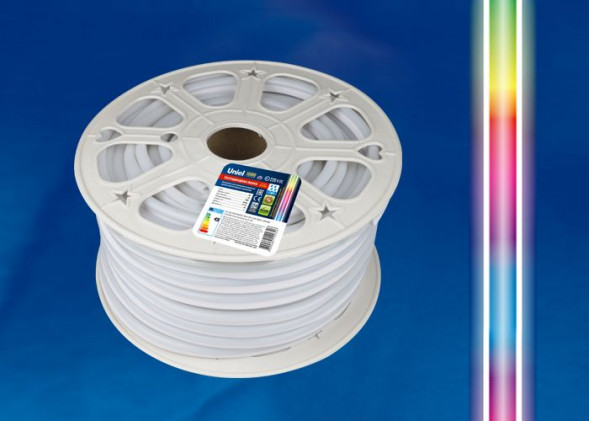 Светодиодная лента UNIEL (UL-00005581) ULS-N22-5050-80LED/m-8mm-IP67-220V-10W/m-50M-RGB бобина
