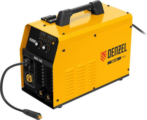 Сварочный аппарат DENZEL Аппарат инвертор. полуавтомат. cварки IMIG-160 Synergy, 160 А, ПВ 60%, катушка 5 кг 94314