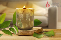 Свеча BARTEK ароматизированная в стакане - Золотой гинко 150гр (Golden Ginko)