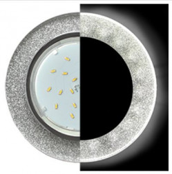 встраиваемый светильник ECOLA SS53RNECH GX53 H4 LD5310 GLASS хром/серебряный блеск