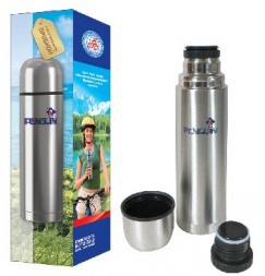 Термос PENGUIN из нержавеющей стали с узким горлом с двумя пробками ВК-20D, 1,0л