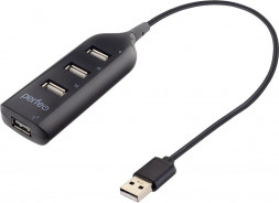 USB разветвитель PERFEO (PF D0805) USB-HUB 4 Port, (PF-H049 Black) чёрный