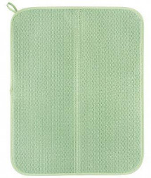 РЫЖИЙ КОТ Коврик для сушки посуды Skandi зеленый 45х35см