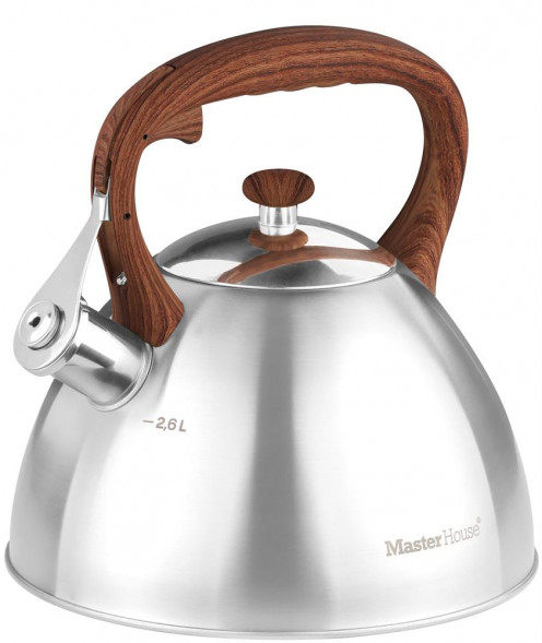 Чайник MASTER HOUSE Marco-2.6 стальной, дерево 75331