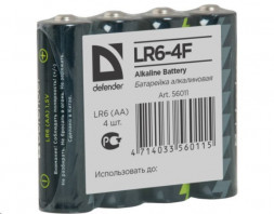 Элементы питания DEFENDER (56011) R6-4F AA, термоп. - 1 батарейка