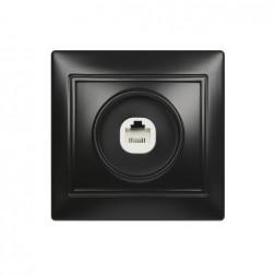 Розетка SMARTBUY (SBE-01b-S1-PH) Венера, 1-местная, черный