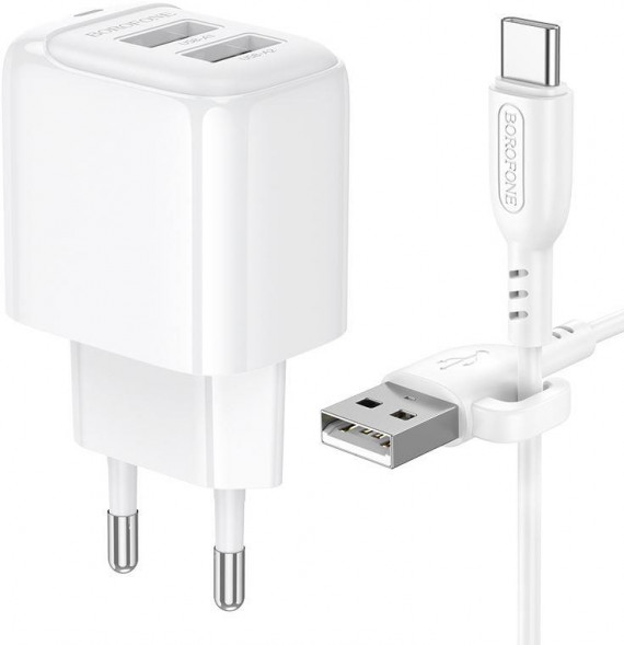 СЗУ BOROFONE (6941991113772) BAS41Aa 2USB 2.0A для Type-C