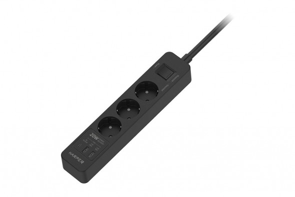 СЕТЕВЫЕ ФИЛЬТРЫ HARPER UCH-430 BLACK PD3.0