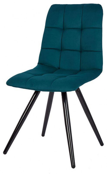 Стул обеденный POLINI Home Berlin SM, темно-бирюзовый - черный (2 кор.)