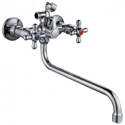 Смеситель GOTA ROCIO G095710-GOTA Barcelona Смеситель д/ванны с 2-мя рукоятками с изливом S-30см. перекл.душа