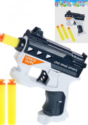 Игрушка NO NAME Бластер Космический выстрел (20х4,5х19 см)(3 софт-патрона, в пакете) ( Арт. 2206063)