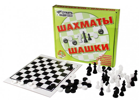 Детские игры ДЕСЯТОЕ КОРОЛЕВСТВО Игра настольная &quot;Шашки, шахматы&quot; 01450