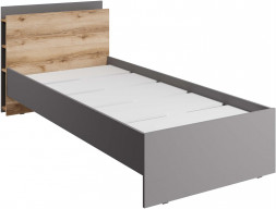 Модульная мебель МЕБЕЛЬ-КОМПЛЕКС ЙОРК Кровать 900*2000 Серый шифер/Дуб Делано