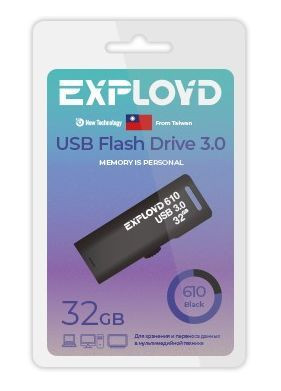 USB флэш-накопитель EXPLOYD EX-32GB-610-Black USB 3.0