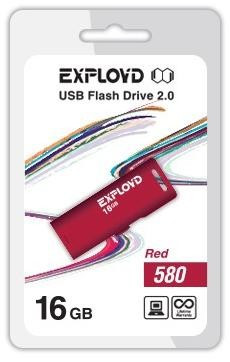 USB флэш-накопитель EXPLOYD 16GB-580-красный