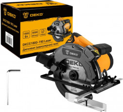 Дисковая (циркулярная) пила DEKO DKCS1800-190 Laser 1800Вт, 190мм диск, лазерный указатель 083-1011