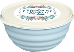 Миска HOMVER Latina Hовый год 1,1л с крышкой (голубой) 223100614/02