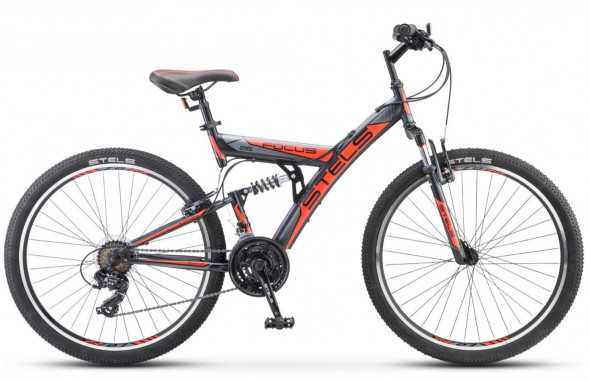 Велосипед STELS Focus V 26 18-SP V030*LU086305*LU083837*18&quot; Тёмно-синий/оранжевый