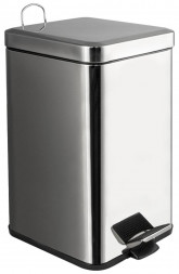 Ведро САНАКС 10812 Ведро из нержавеющей стали с педалью квадратное12л