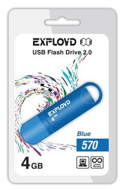 USB флэш-накопитель EXPLOYD 4GB-570-синий