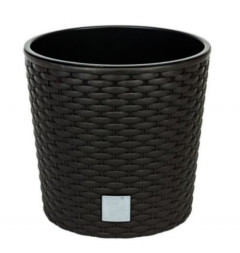 Кашпо PROSPERPLAST Кашпо RATO ROUND DRTUS400L-S433 антрацит 2пр 35 и 37,65л